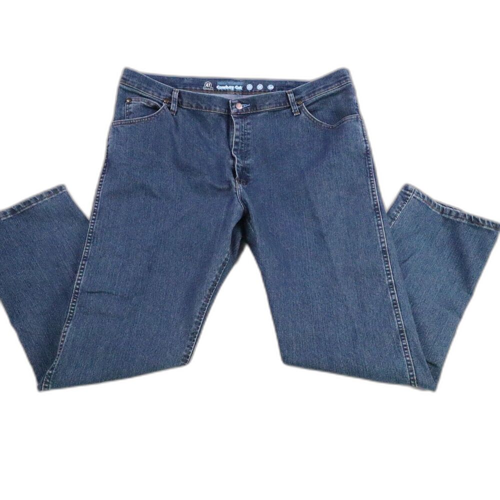 Wrangler Premium Performance Cowboy Cut Blue Jeans 42x32
